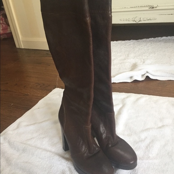 Brown leather Michael Kors boots - Picture 7 of 8